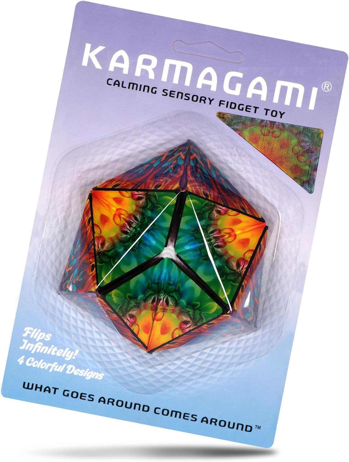 Shashibo Karmagami “Boho” Sensory Toy for Kids - Kaleidocycle Fidget Toy for Adults to Stay Calm & Focused - Tear-Resistant Desk Manipulative Gadget (Ages 4+)